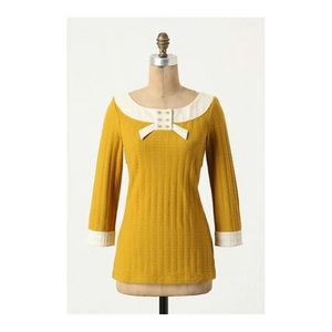 Anthropologie Pilcro and the Letterpress Ribboned Collar Top